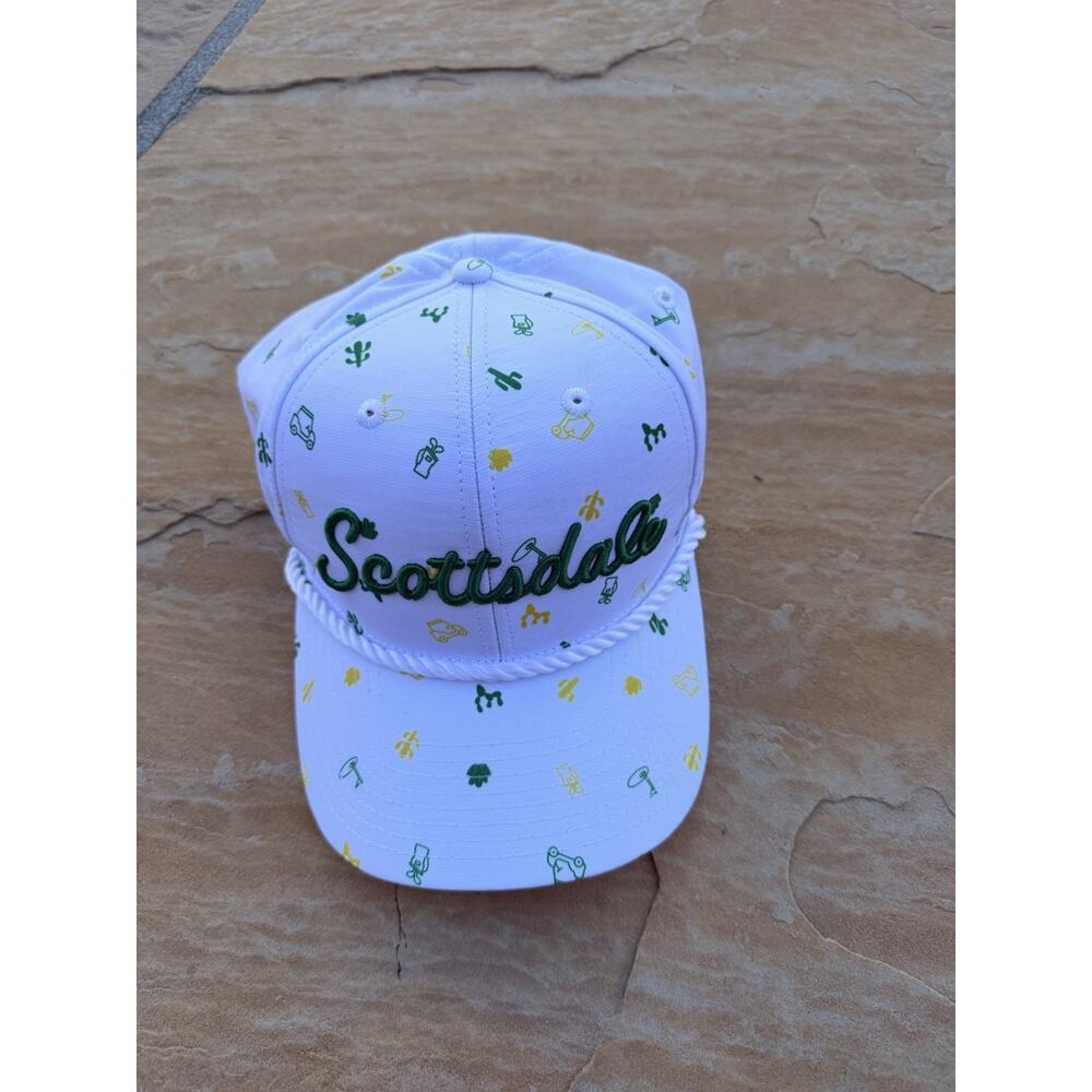 White/Green/Yellow Scottsdale Caddie Uniform Cap ES